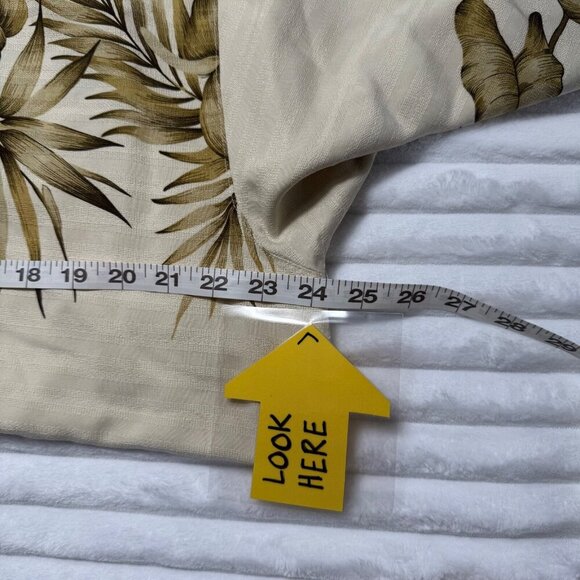 Tommy Bahama 100% Silk Mens XL Ivory Floral Tropical Hawaiian Aloha Short Sleeve - Picture 6 of 12